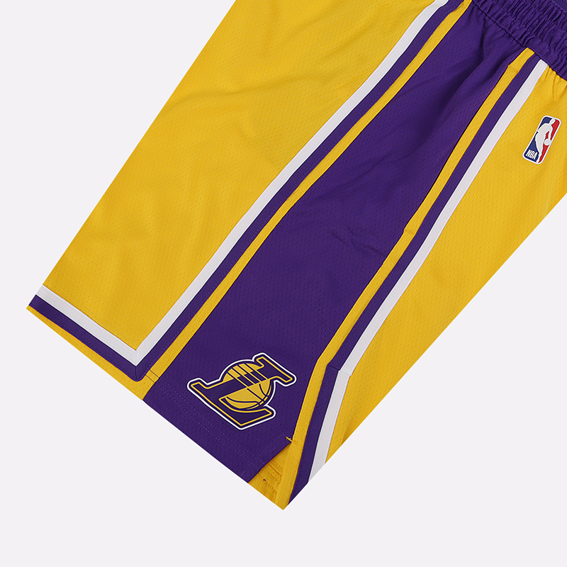 мужские желтые шорты Nike NBA Los Angeles Lakers Icon Edition Swingman AJ5617-728 - цена, описание, фото 3